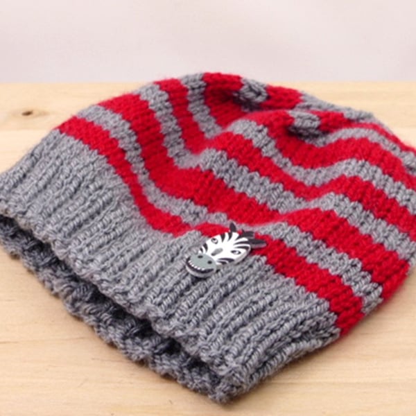 Hand Knitted Beanie Hat