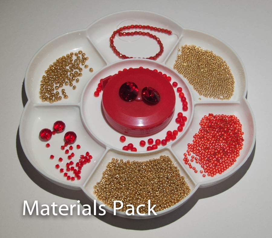 Materials Pack for Baroque Tape Measure Surround - Gold & Scarlet