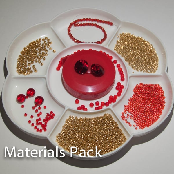Materials Pack for Baroque Tape Measure Surround - Gold & Scarlet