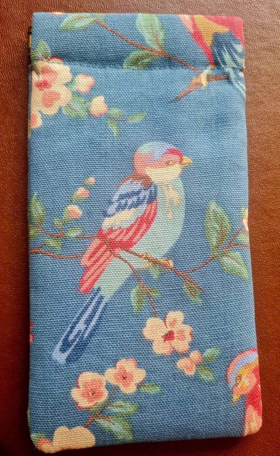 Glassessunglasses case made in Cath Kidston Bird fabric