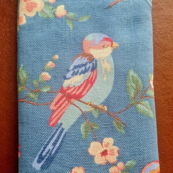 Glassessunglasses case made in Cath Kidston Bird fabric