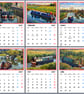 2027 Calendar Narrow Canal House Boats A4 Size Wall Hanging 