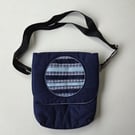 Perfectly Imperfect crossbody navy blue bag