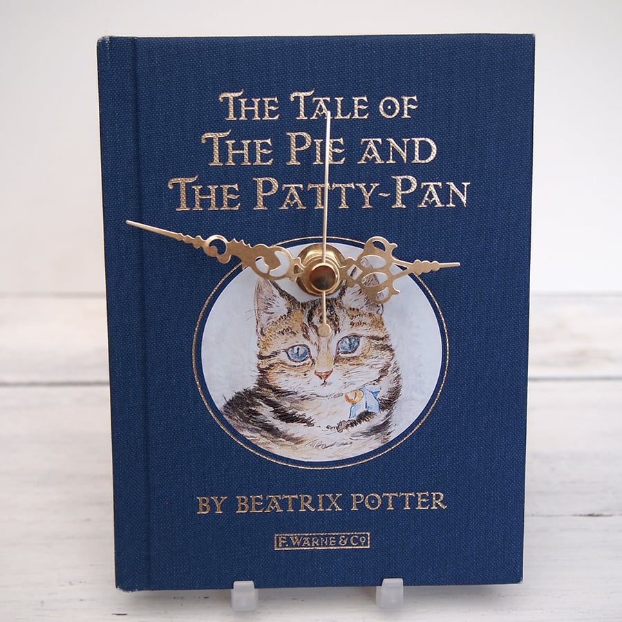 SALE The Tale of The Pie & The Patty Pan by Beatrix Potter book clock.  