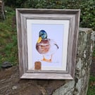 FRAMED Duck drawing Fine Art Gilcee Limited Edition Print 