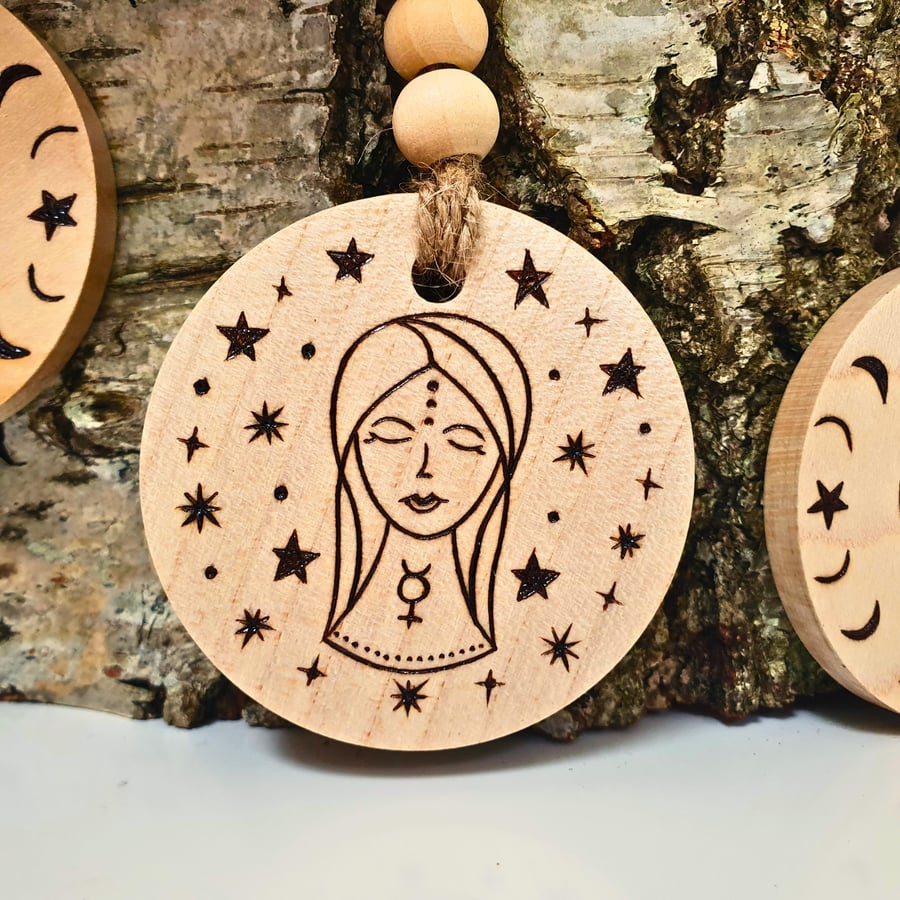 Virgo Zodiac Star Sign Keyring, August - September Birth Sign, Astrology