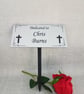 Grave cross memorial plaque Engraved Memorial Stake Grave tree Marker Cremation  - Image 4