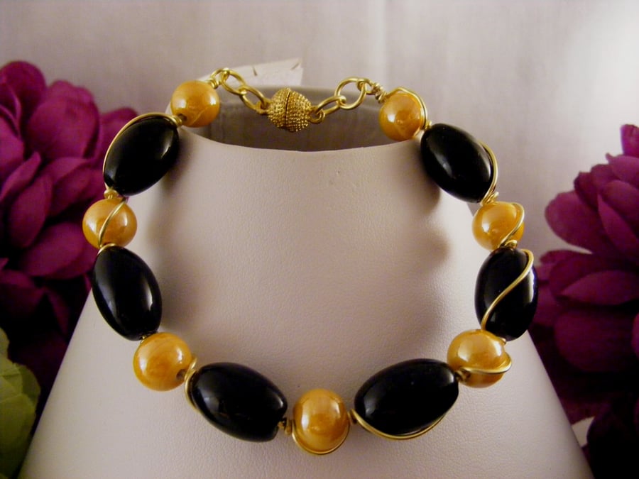 Black and Yellow Bracelet