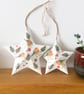 Robin Decoupage Christmas Tree Star Decorations Set of 2 (Set B) - Image 1