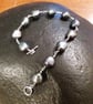 Silver and pearl smoky blue bracelet - Image 3
