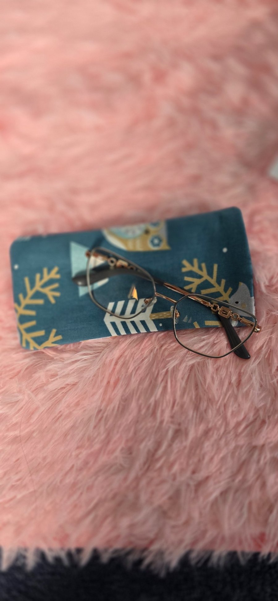 Handmade soft personalised glasses case