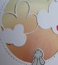 Rabbit With Clouds and Hearts Blank Card - Image 6
