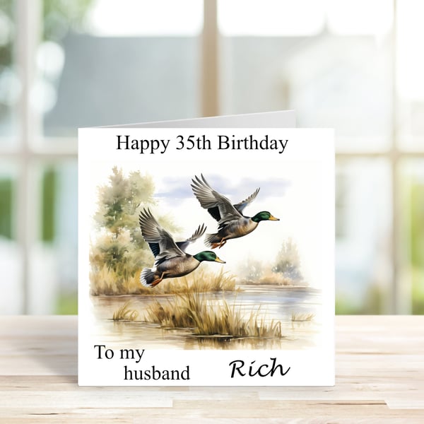 Flying Ducks Personalised Birthday Card