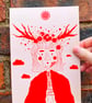 A5 Illustrated Print - 'Lady Wildflower' in Duochrome - Image 2