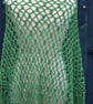 Fringed triangular green crochet lace shawl 100% Cotton - design A444 - Image 5
