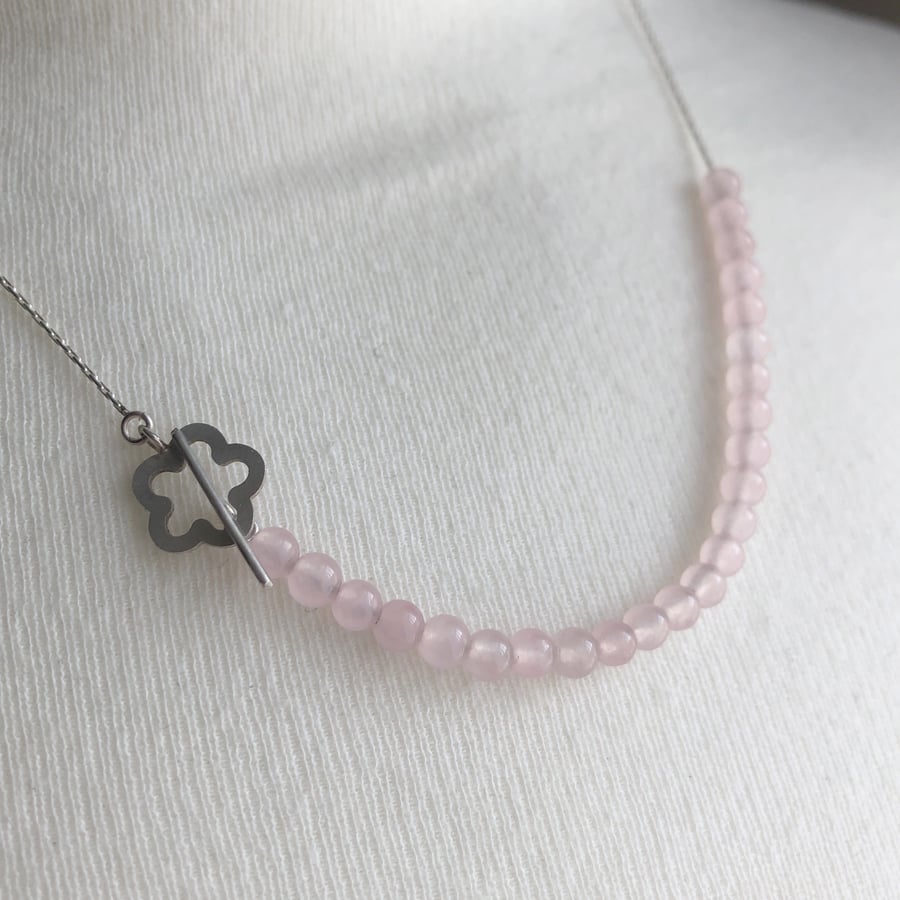 Hanami Necklace with Rose Quartz