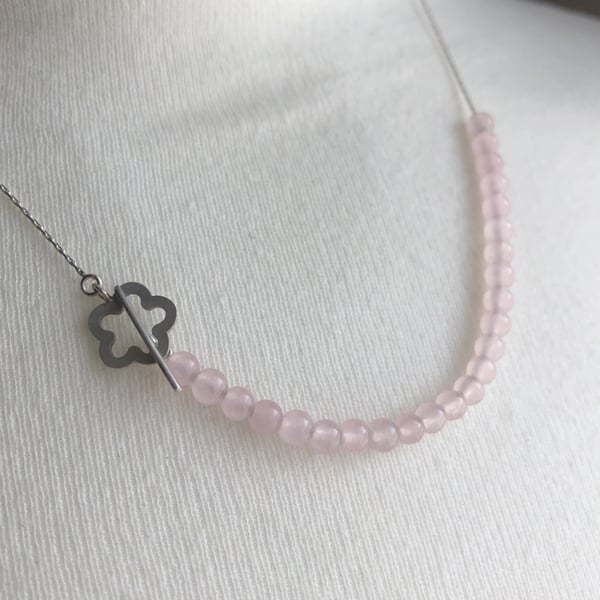 Hanami Necklace with Rose Quartz