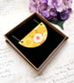Yellow and white Chrysanthemum statement necklace Japanese inspired - Image 6