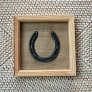 Framed Real Horseshoe Good Luck Rustic Decoration