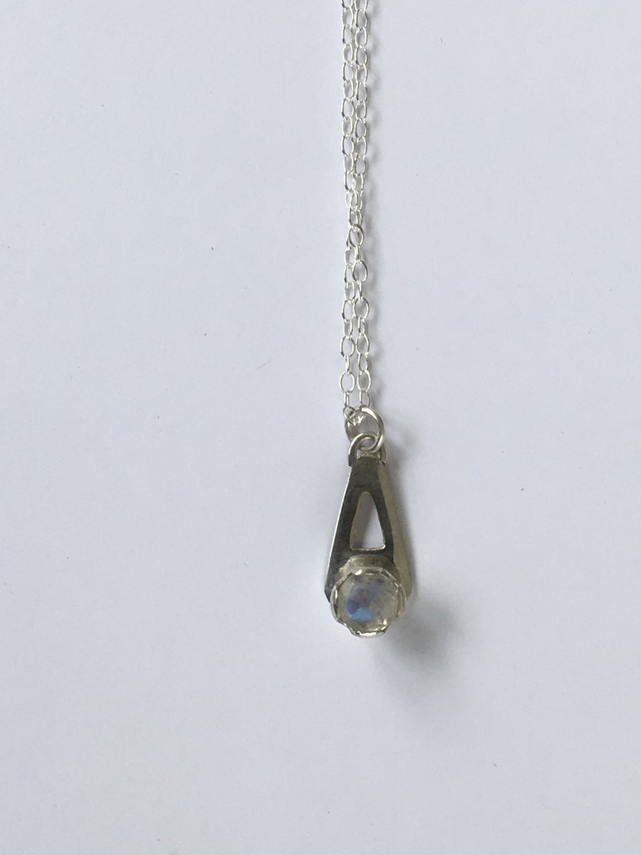 Moonstone Birthstone Drop Pendant 