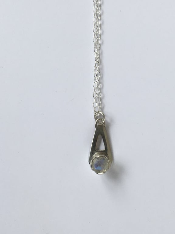 Moonstone Birthstone Drop Pendant 