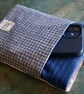 Fabric Book Sleeve with Back Pocket Handmade Small Protective Book Pouch  - Image 7