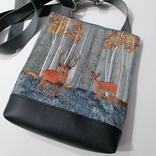 Woodland Red Deer Small Crossbody Bag