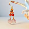 Carnelian And Czech Glass Earrings - Handmade In Devon