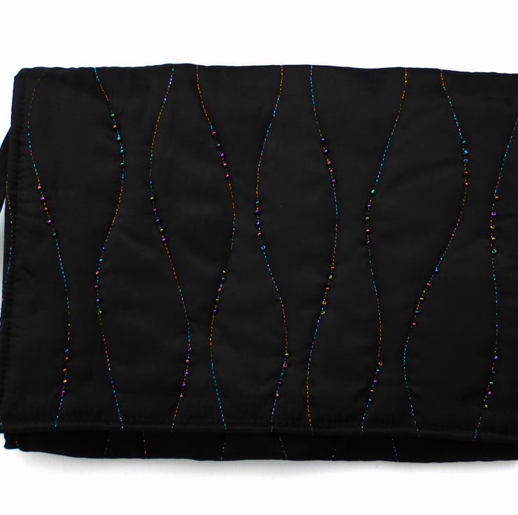 Black satin evening clutch cheap