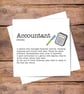 Accountant Definition Card - thank you, good luck, personalised - Image 2