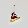'Snowboarding Father Christmas' - Hanging Decoration
