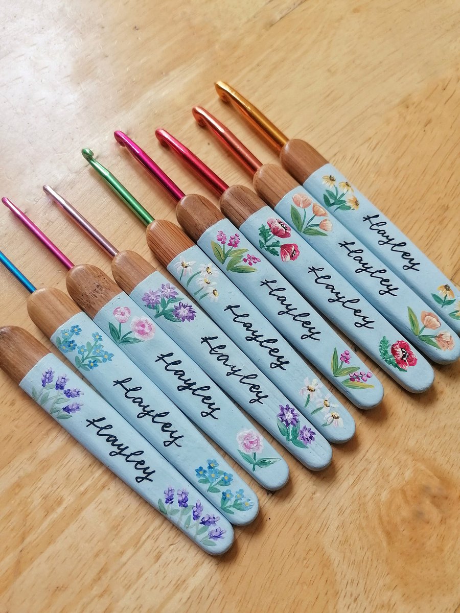 Personalised crochet hook - funky crochet gift - pretty gift for crocheters - pa