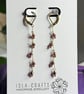 Heartfire Garnet grade AAA faceted drop earrings stainless steel - Image 5
