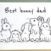 Best bunny dad greetings card