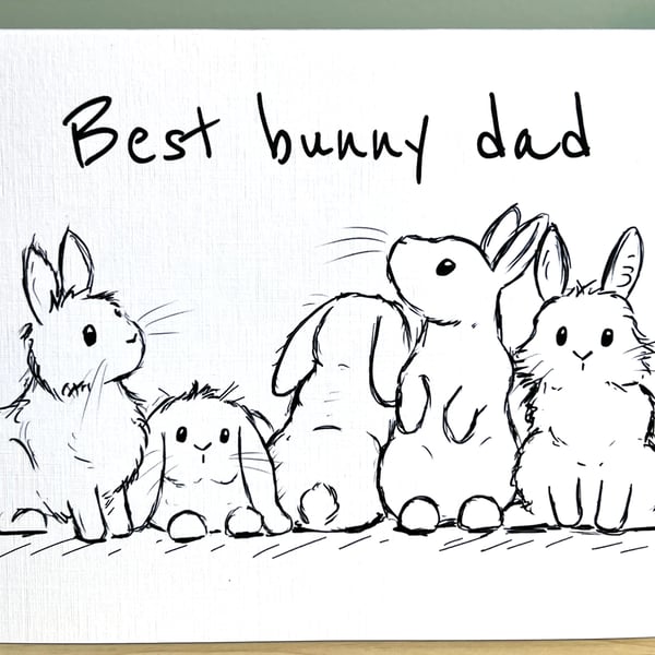 Best bunny dad greetings card