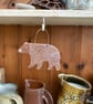 Ceramic Polar Bear (Brown with Fur) Decoration - Image 2