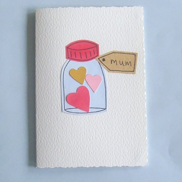 Handmade mothers day card