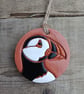 Scottish Puffin Painted Terracotta Hanging Aromatherapy Diffuser