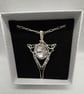 Elven inspired silver plated wire wrapped pendant - Image 2