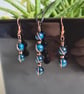 Blue Tiger's Eye & Copper Dangle Earrings Earings Gift Crystal Jewellery Jewelry - Image 10