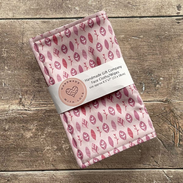 Handmade 2 Pk Face Wipes, Face Cloths, Face Flannels, Eco-Friendly Wipes-FCW25