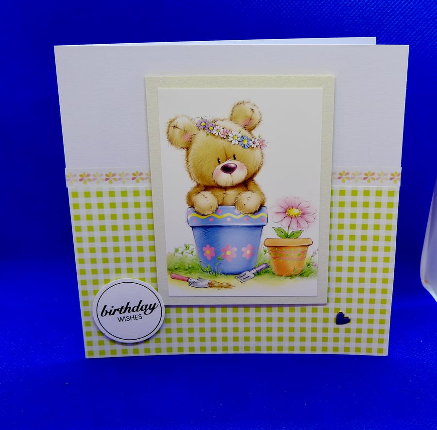 Flower pot Birthday Bear