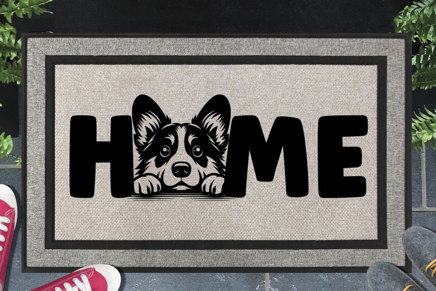 Corgi Home Door Mat - All Weather Doormat - 45x70cm 