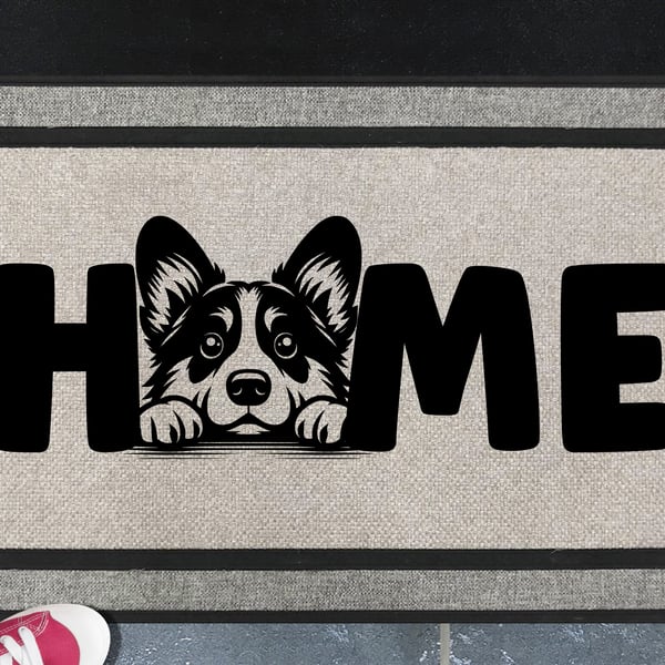 Corgi Home Door Mat - All Weather Doormat - 45x70cm 