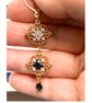 Regency Sapphire Crystal Earrings, Wedding Jewellery, Gift for Her - Image 3