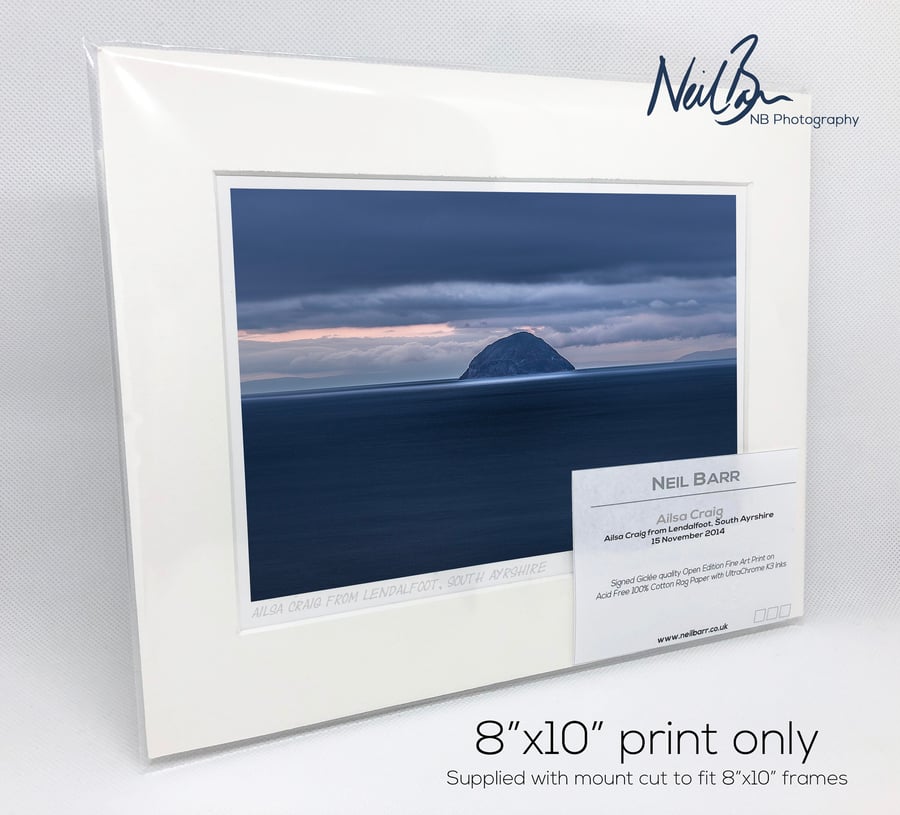 Ailsa Craig Ayrshire Scotland - A5 (10" x 8") Unframed Print