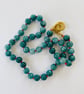 Aquamarine hand knotted necklace  - Image 2