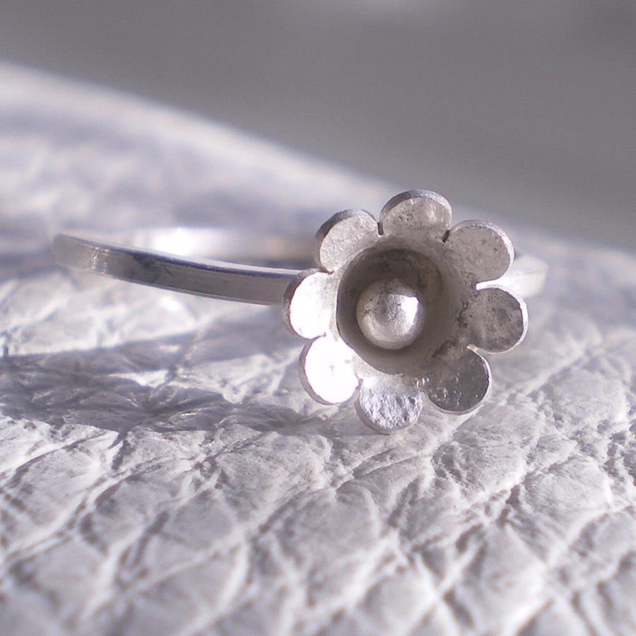 Belle Blum sterling silver Flower Ring