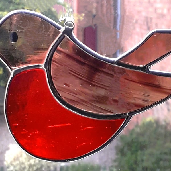 STAINED GLASS ROBIN