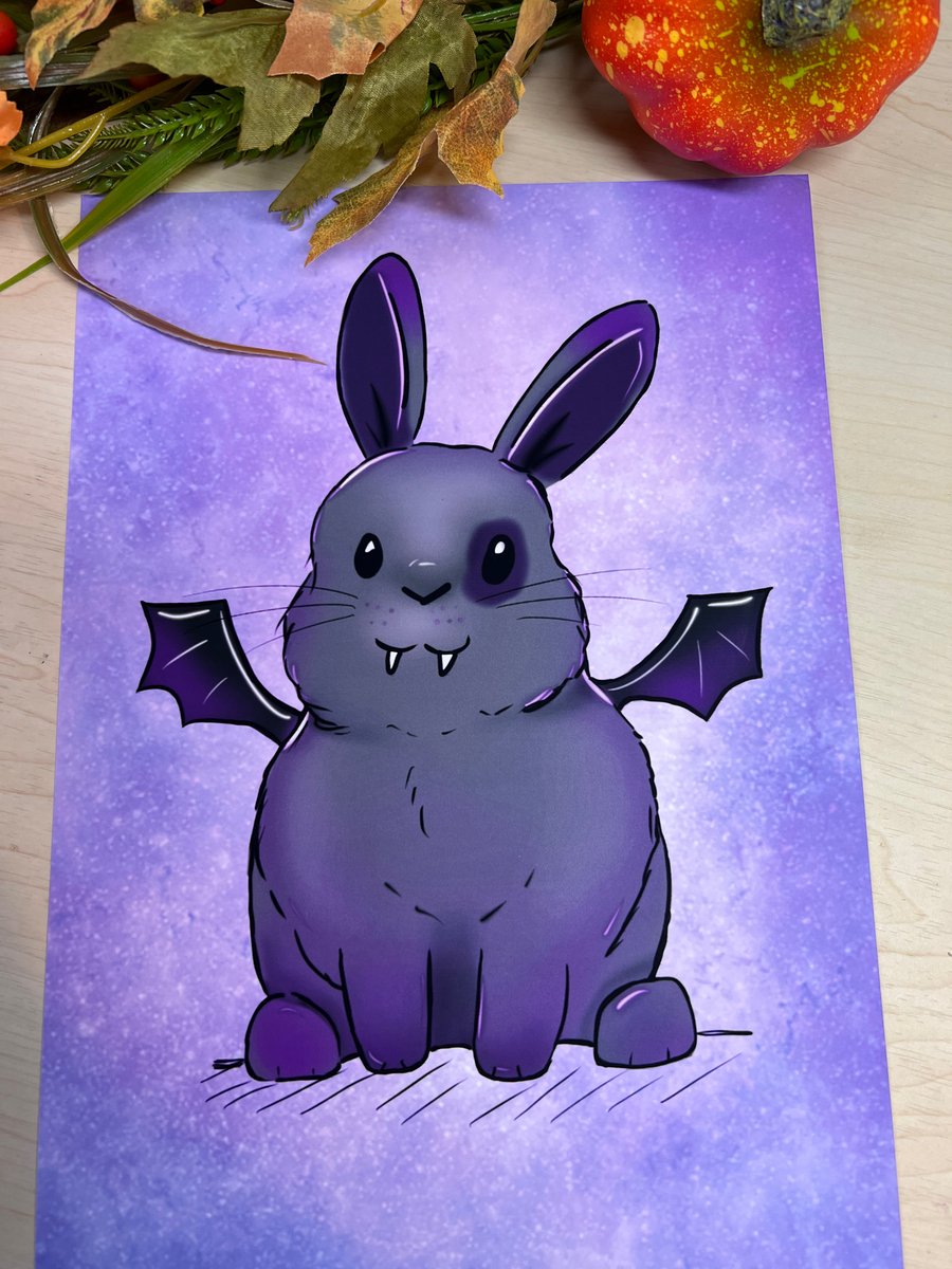 Hector the spooky bunny art print